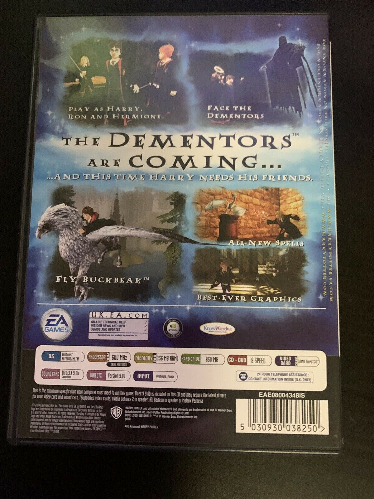 Harry Potter And The Prisoner Of Azkaban (PC Windows CDROM, 2004) With Manual