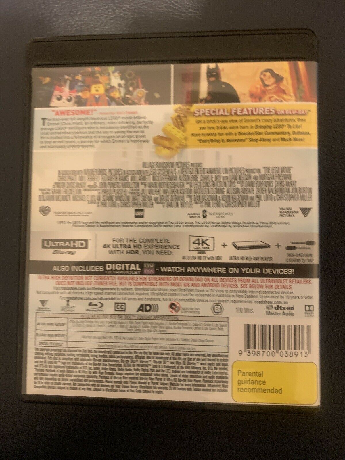 The Lego Movie 4K Ultra HD + Bluray + Digital UV + Special Features