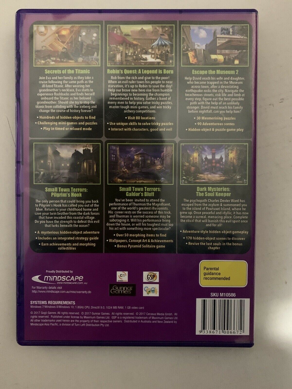 6 Hidden Object Games - Mystery Adventures, Titanic, Robins Quest.. PC Windows