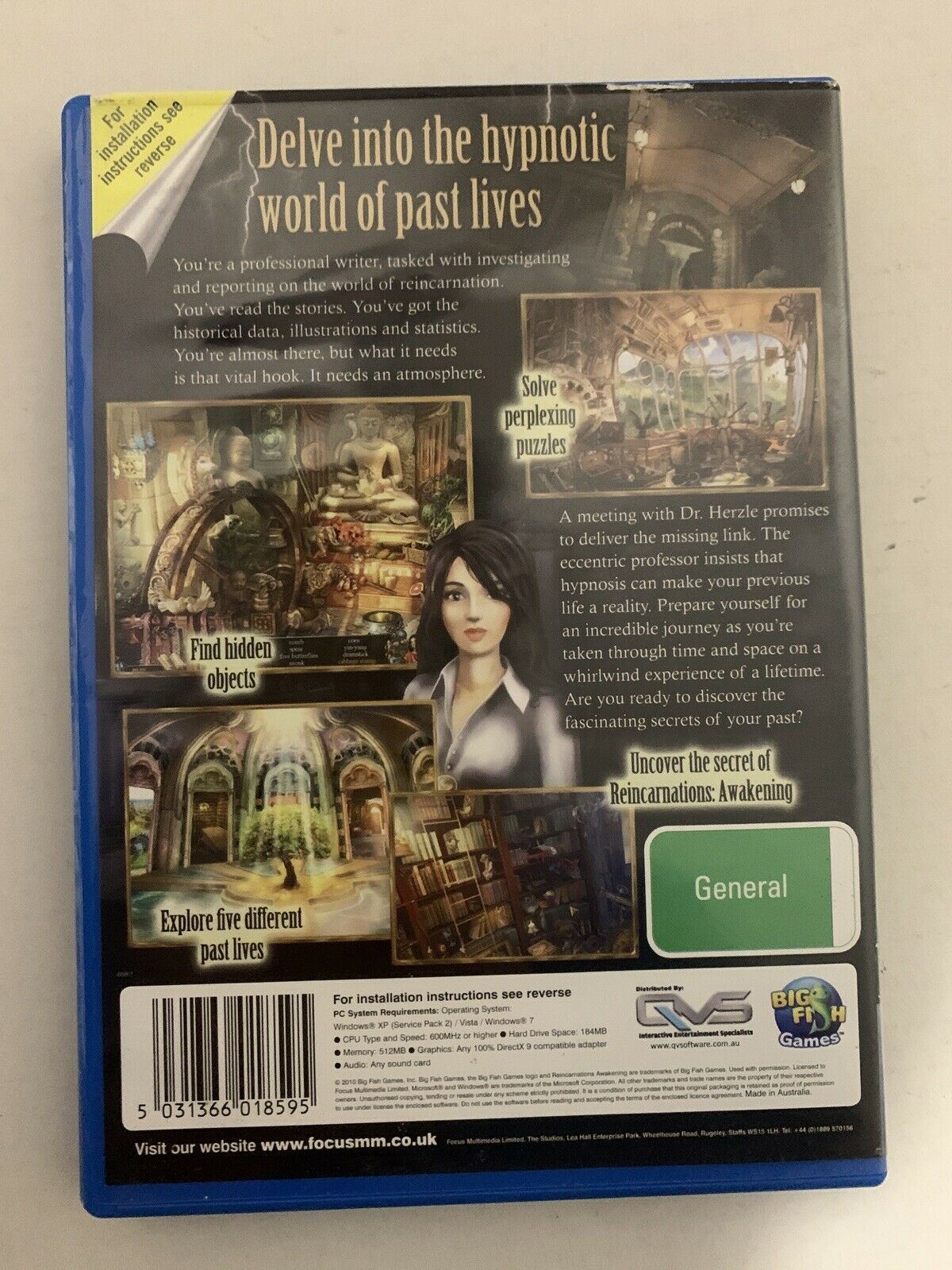 Reincarnations Awakening - PC CDROM Windows Hidden Object Game