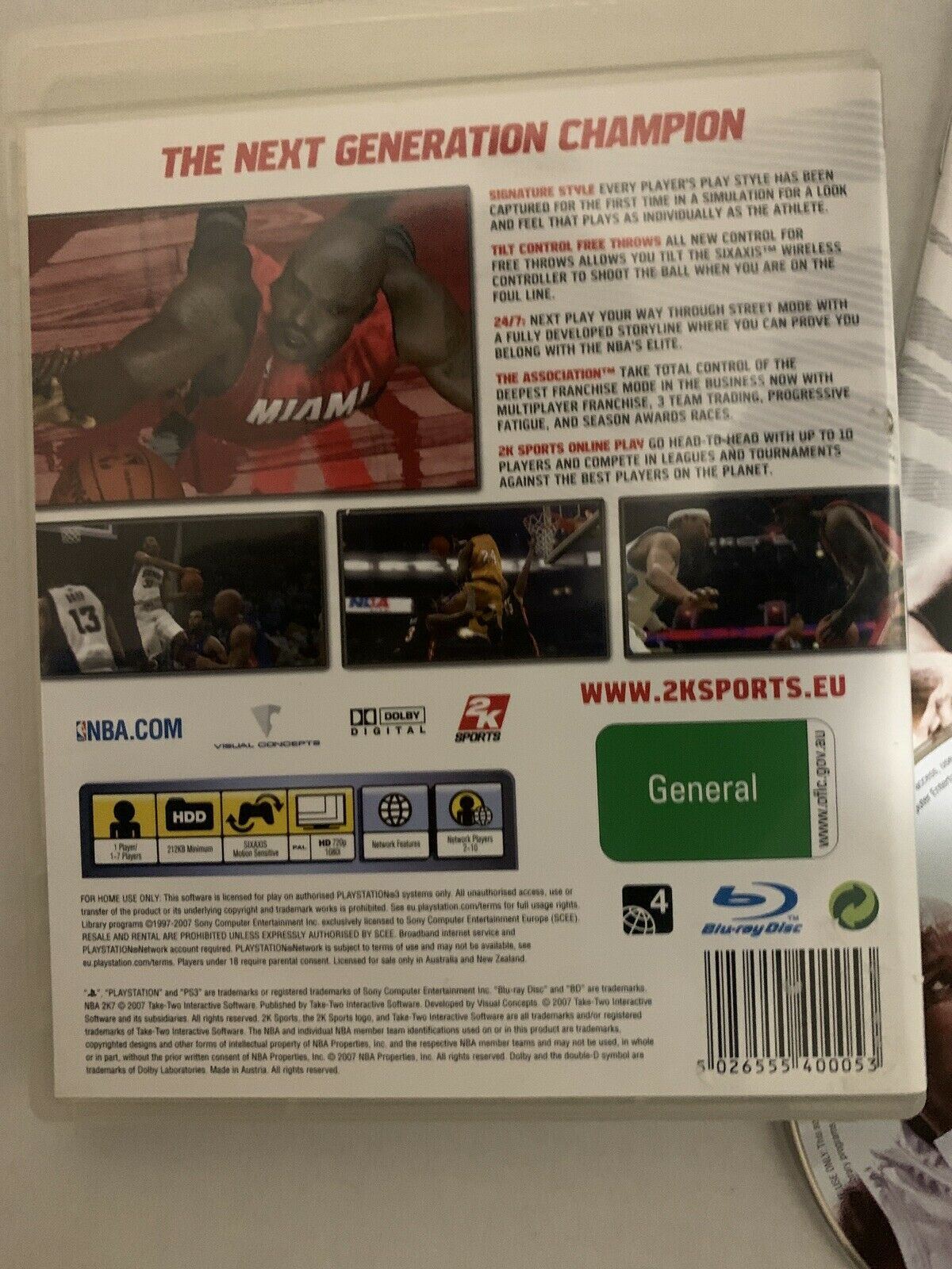 NBA 2K7 (PS3) Sony PlayStation 3 PS3 With Manual