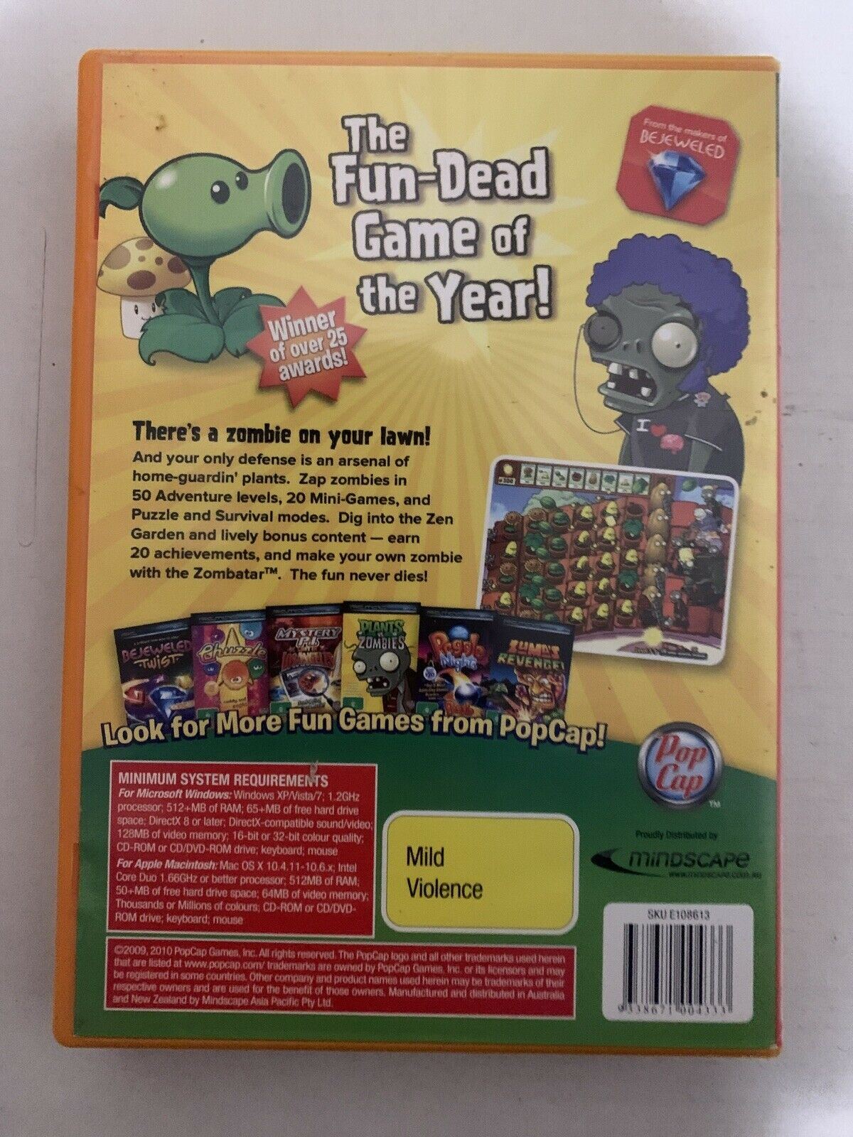 Plants Vs. Zombies Game Of The Year Edition GOTY - PC CDROM Windows