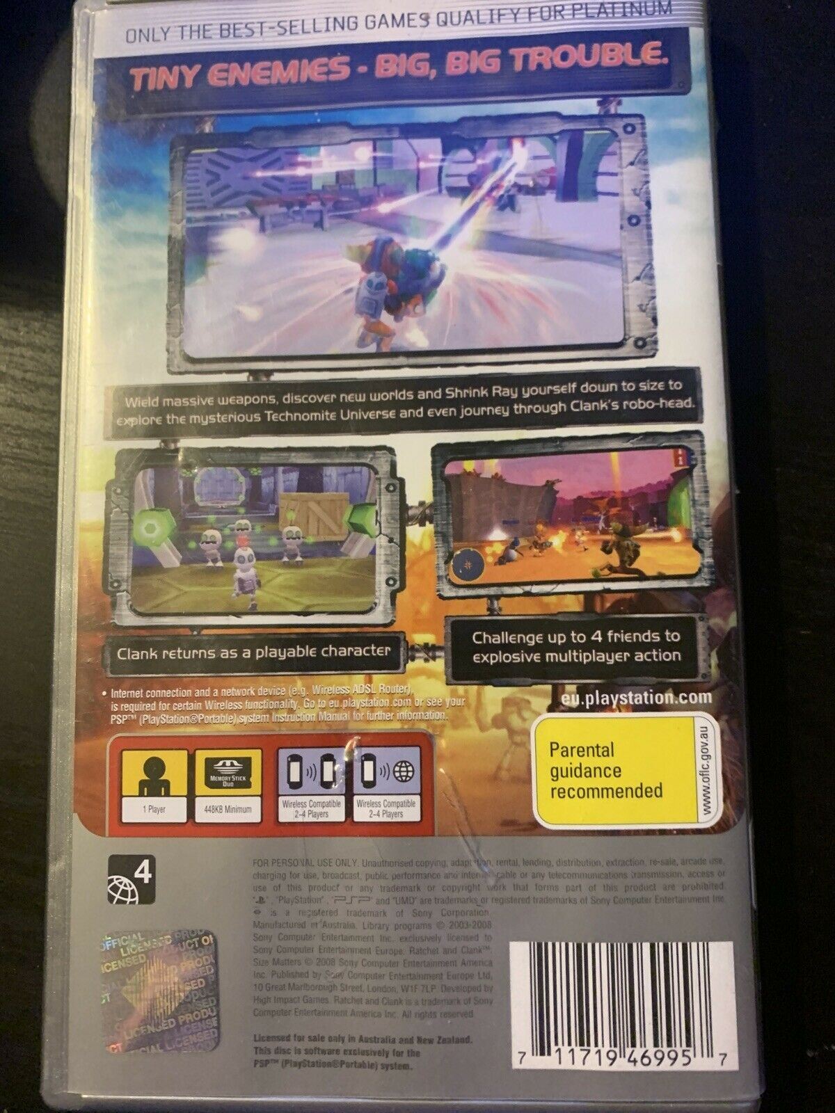 Ratchet & Clank - Size Matters (Platinum) PSP With Manual