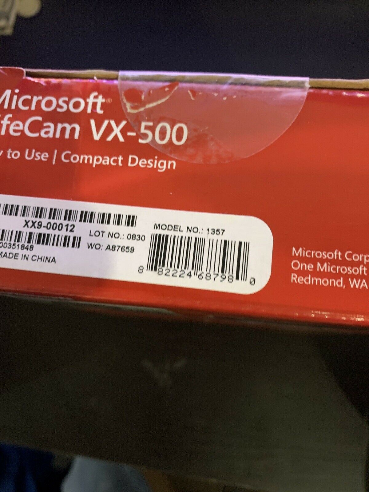 Microsoft Lifecam VX-500 Webcam