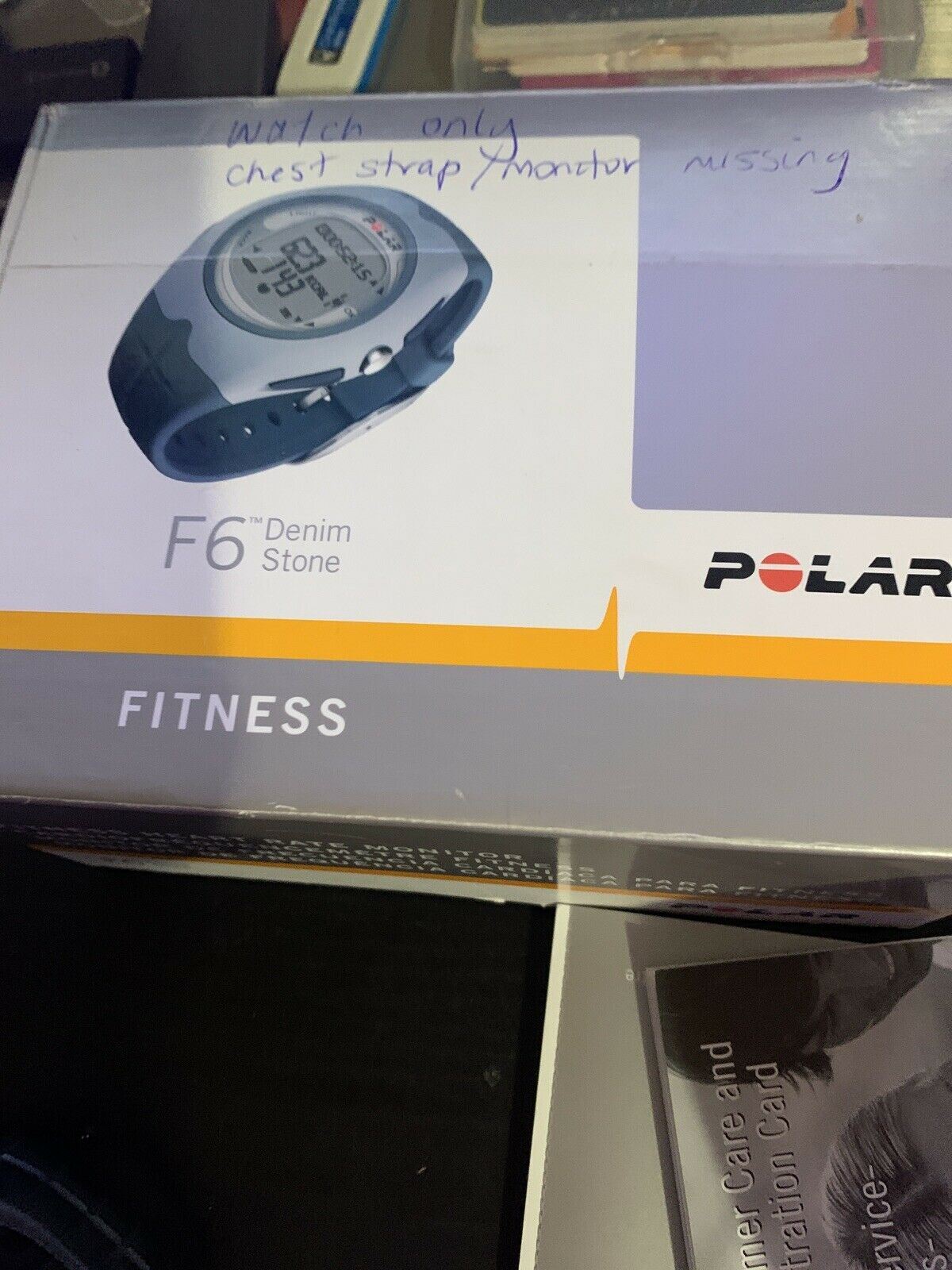 Polar F6 Denim Stone Watch *Missing Chest Strap - Watch Only*