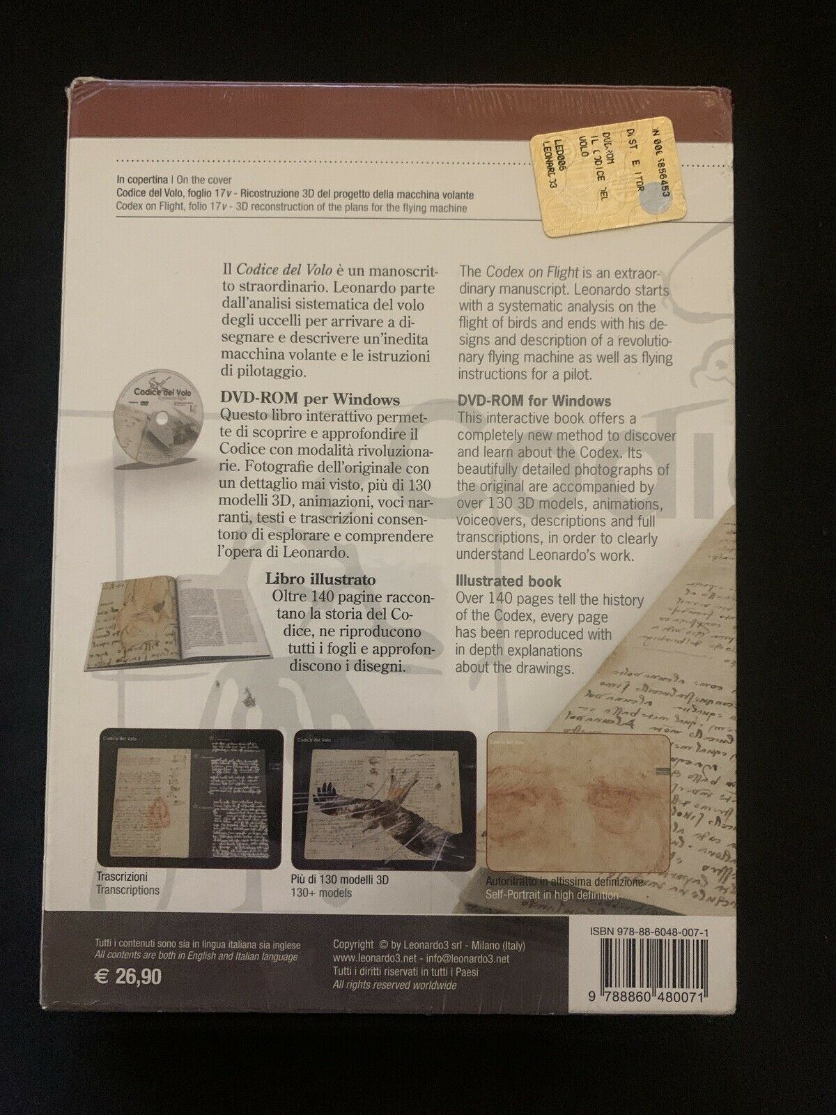 *New Sealed* Leonardo Da Vinci - Codex On Flight (DVD & Book) PC Windows