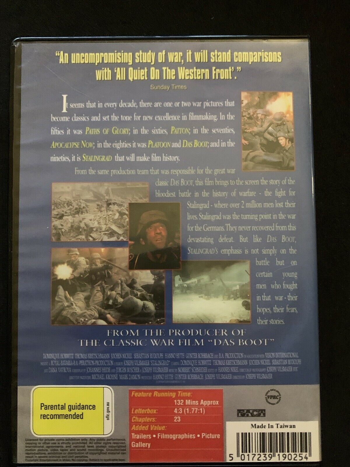 Stalingrad (DVD, 1994) Dominique Horwitz, Thomas Kretschmann, Region 4