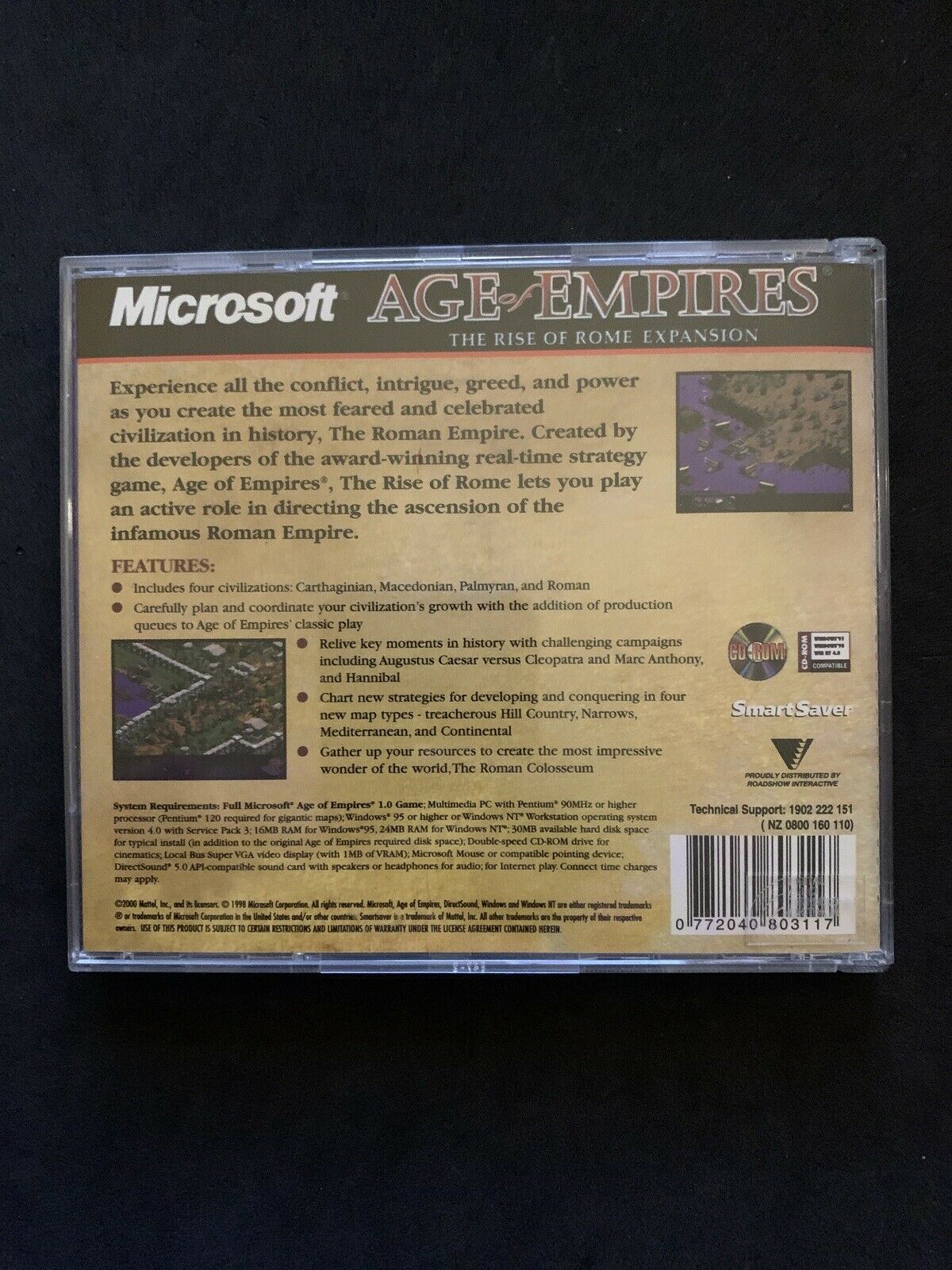 Age of Empires: The Rise of Rome Expansion for Windows 95/98/Windows NT 4.0