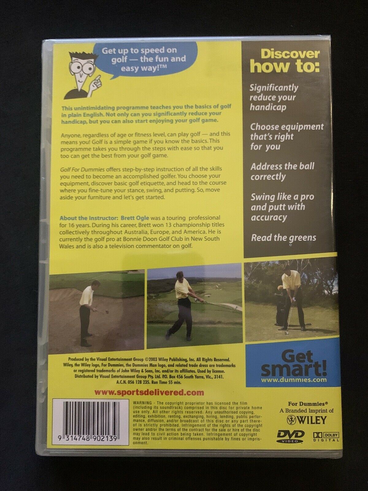 *New Sealed* Golf For Dummies with Brett Ogle - DVD