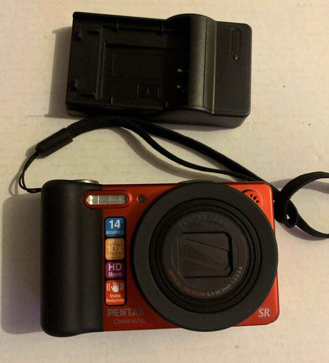 Pentax Optio RZ10 14MP Digital Camera 10x Optical Zoom With Charger