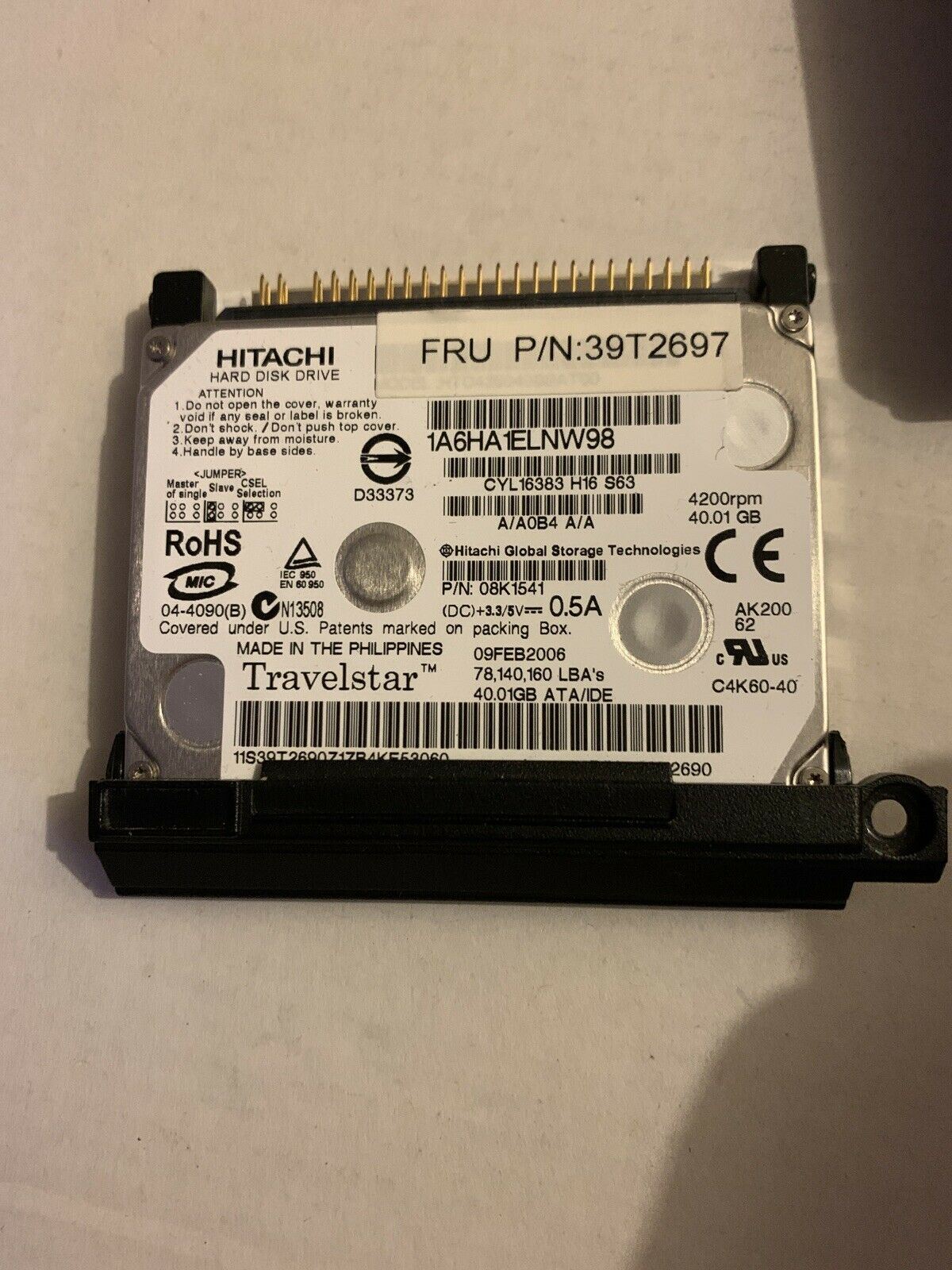 IBM ThinkPad X40 With 40gb HDD 256mb RAM *Not Working For Parts Or Repair Only*