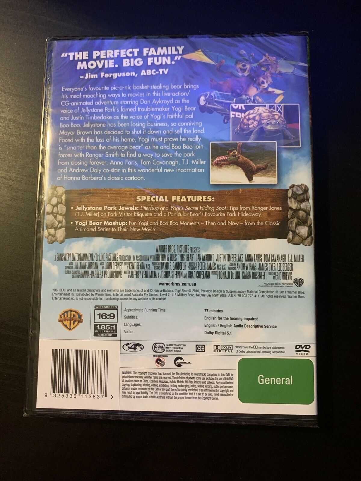 *New Sealed* Yogi Bear (DVD, 2010) Dan Aykroyd, Justin Timberlake. Region 4