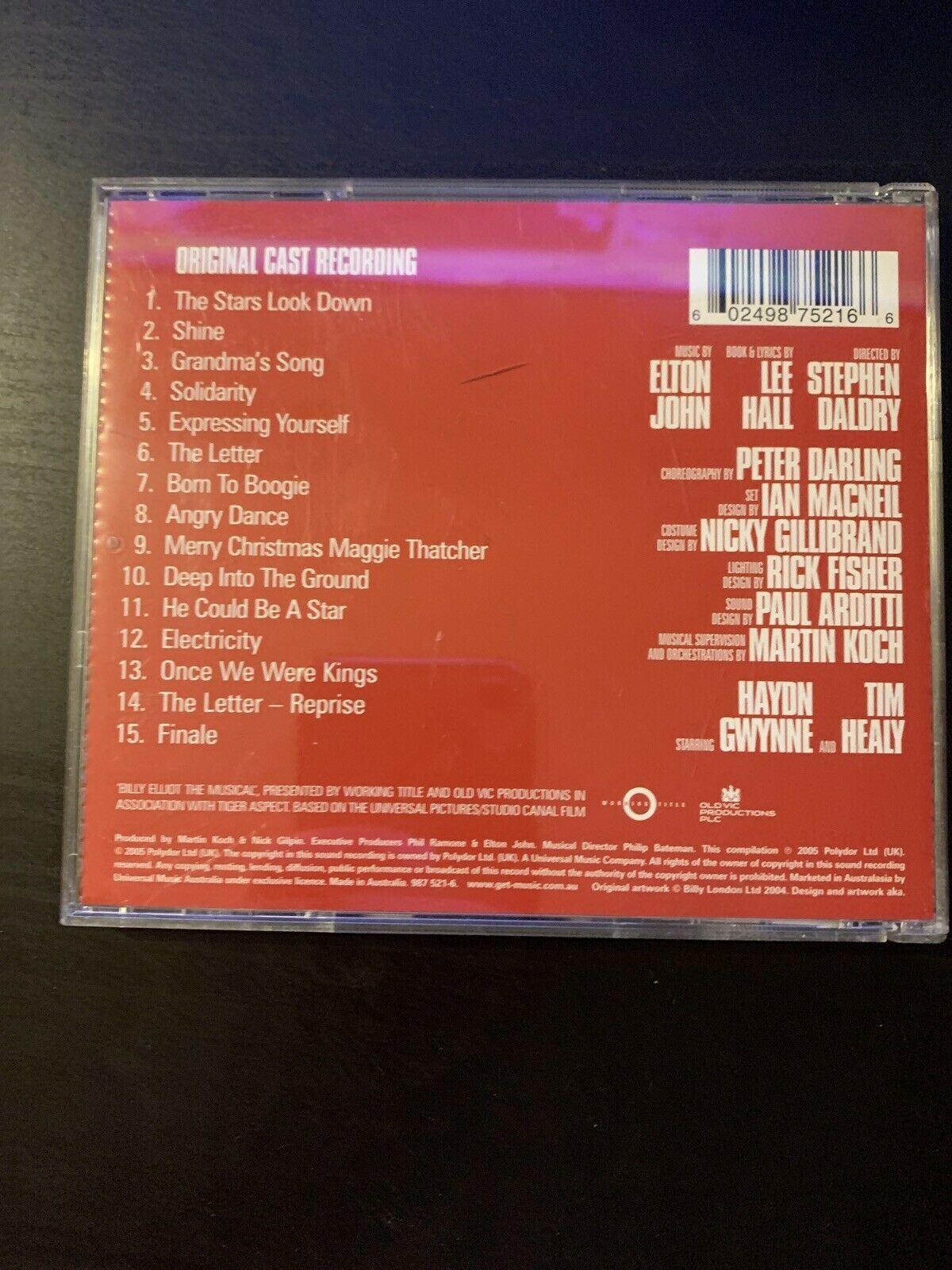 Billy Elliot : The Musical CD Various Artists - Original Cast Recording