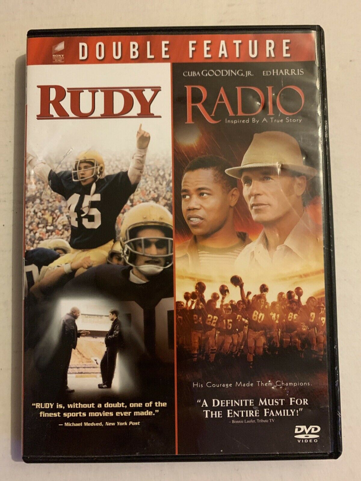 Radio / Rudy - Double Feature (DVD, 1993) Region 1