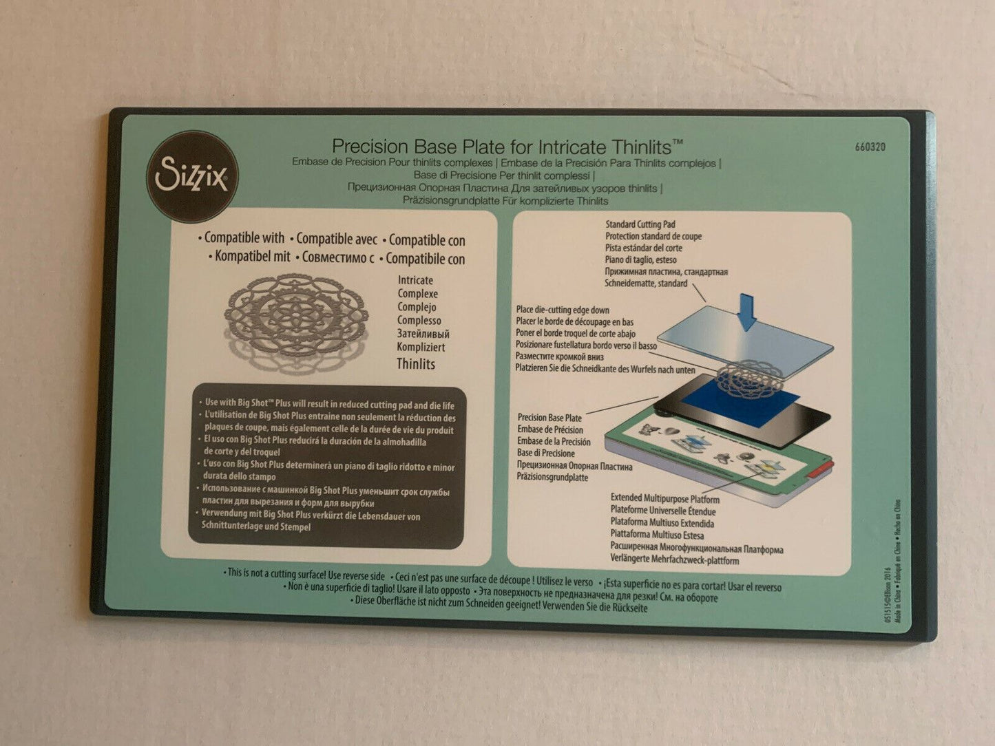 Sizzix Precision Base Plate For Intricate Thinlits 660320