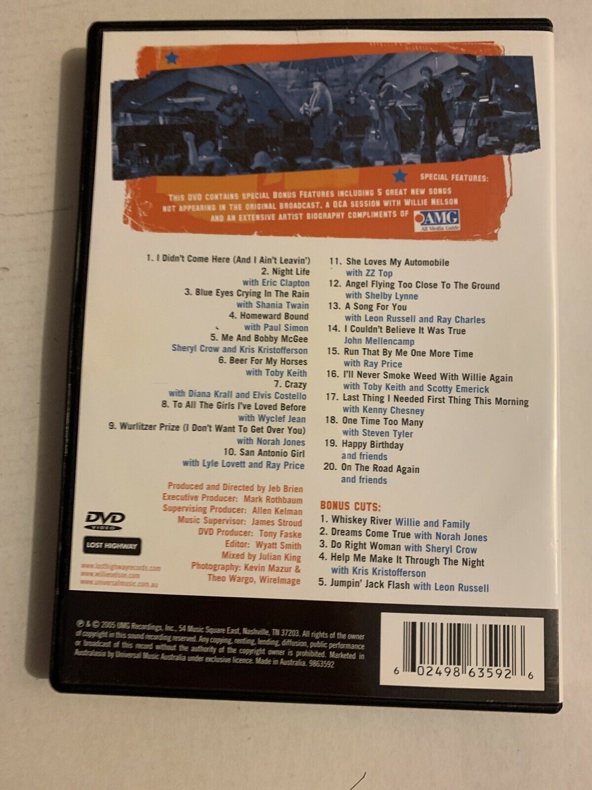 Willie Nelson & Friends: Live and Kickin' (DVD 2002 Lost Highway)