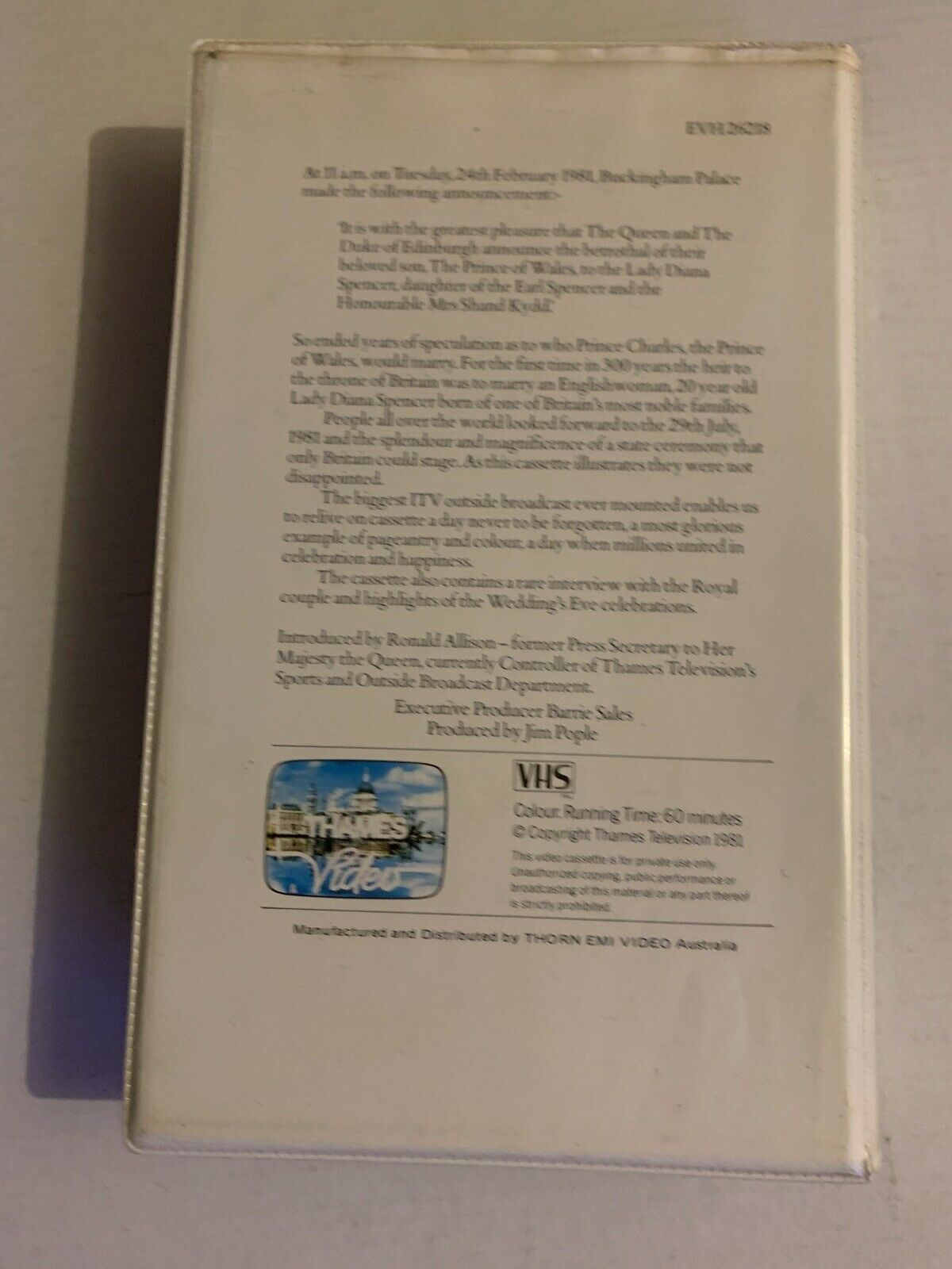 The Royal Wedding (VHS, 1981) PAL Princess Diana & Prince Charles