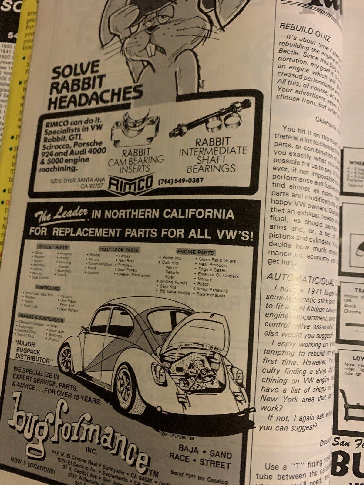 Dune Buggies And HotVWs - February 1986: 40 Low-Buck Tips