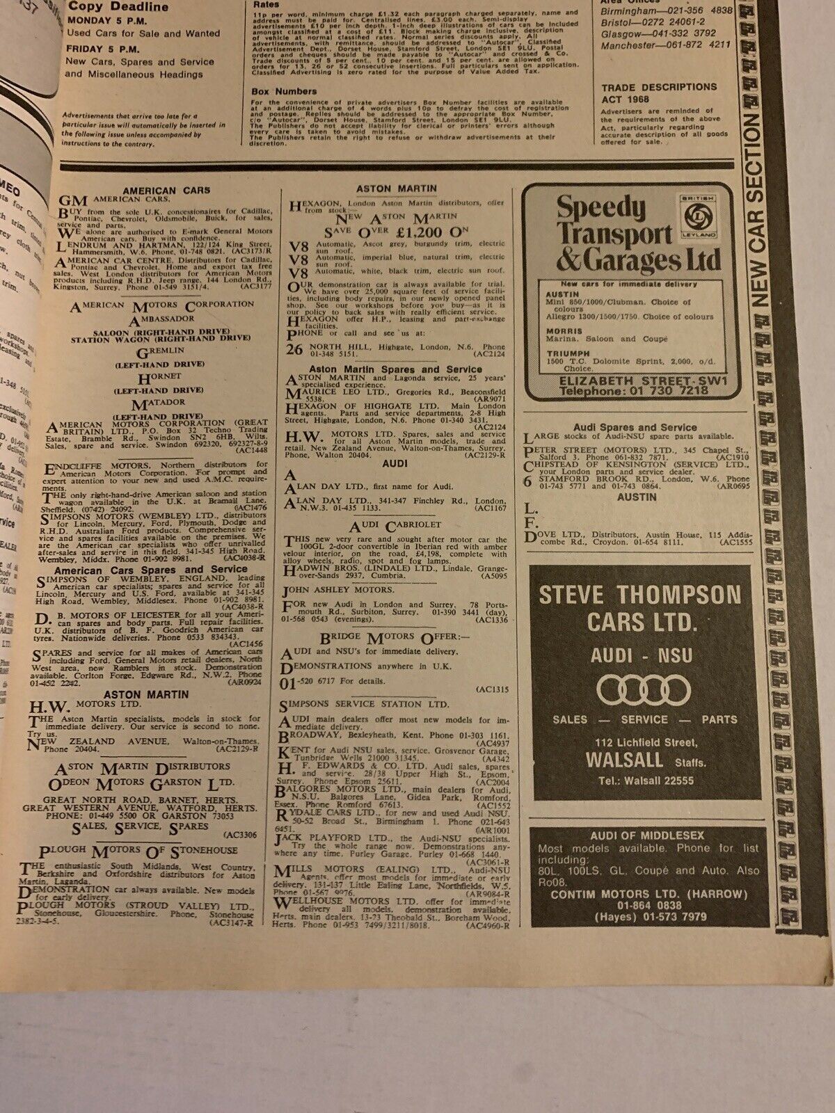 Auto Car Magazine - Oct 1974 - Accessory Buyers Directory Ferraris VW Scirocco