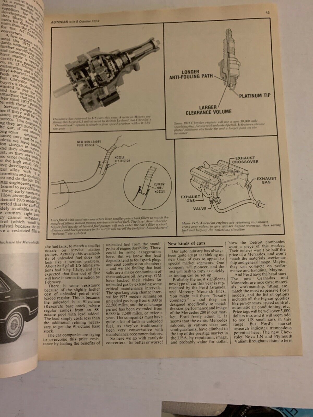Auto Car Magazine - Oct 1974 - Accessory Buyers Directory Ferraris VW Scirocco