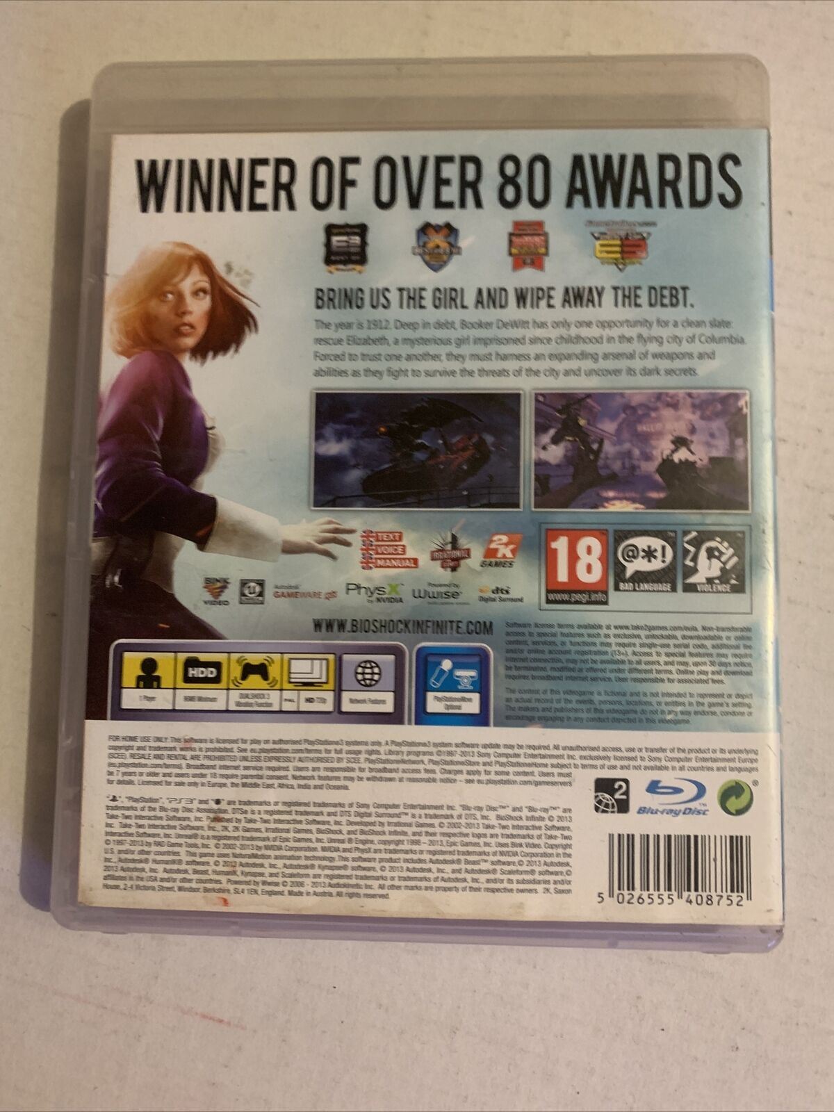 Bioshock Infinite - PS3 Game With Manual