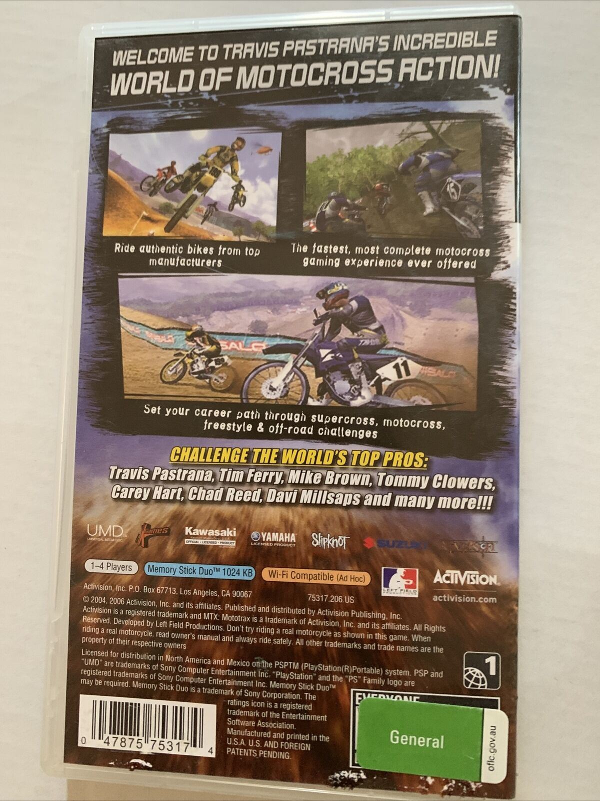 MTX Mototrax - Sony PSP With Manual