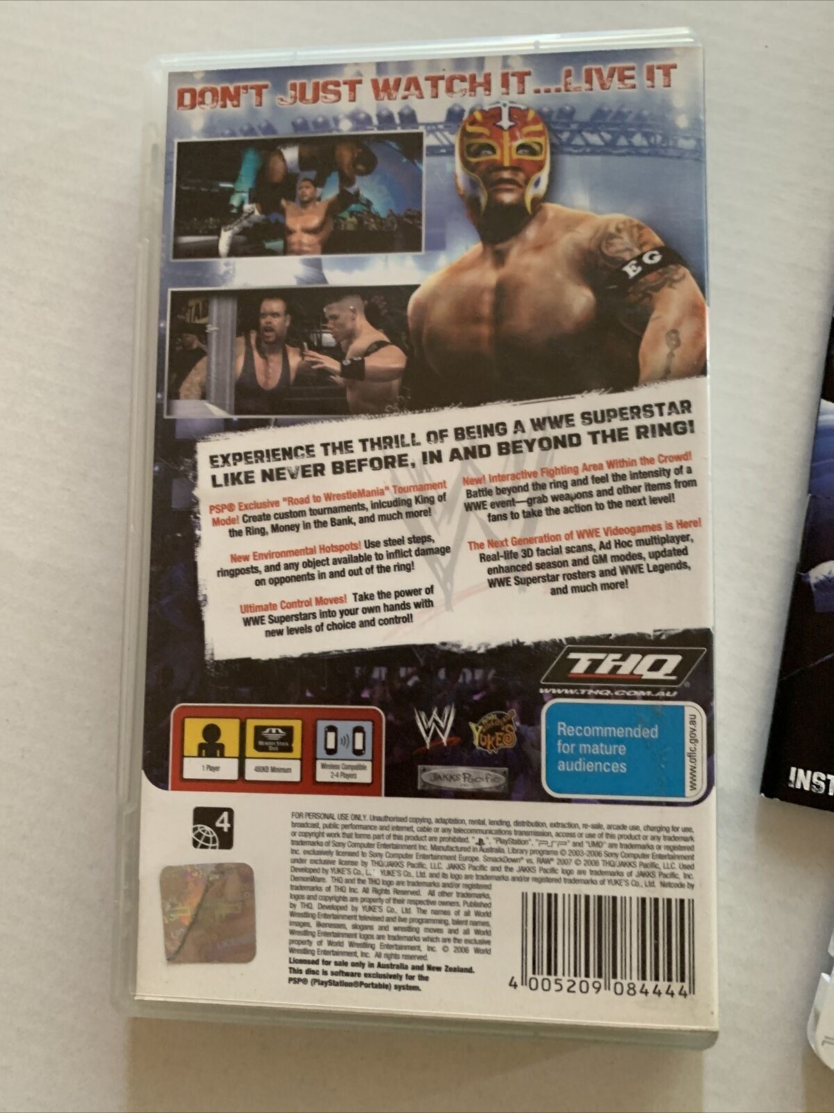 WWE Smackdown vs Raw 2007 - PSP Game Sony Playstation Portable PAL With Manual