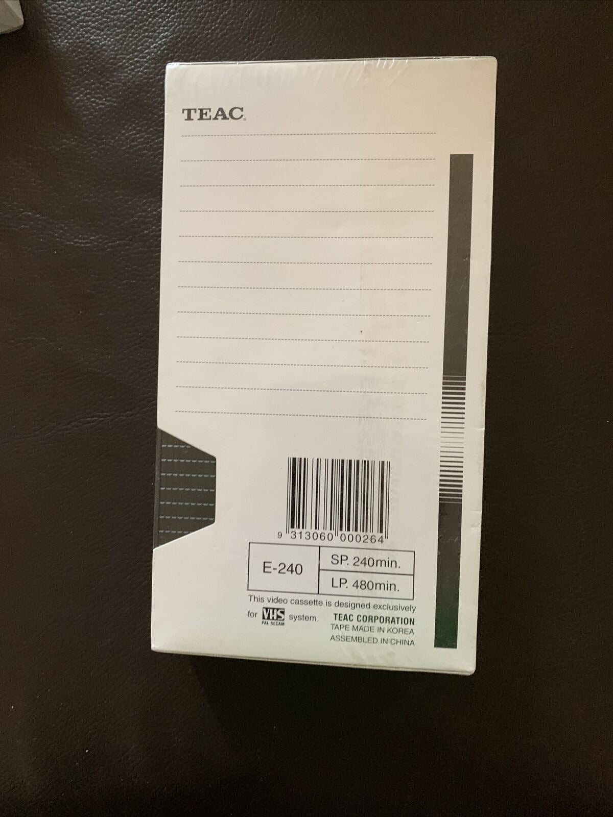 *New Sealed* 3x Sony E-180DXH, 3xTDK & 1x Teac E-240 Blank VHS Cassette Tapes