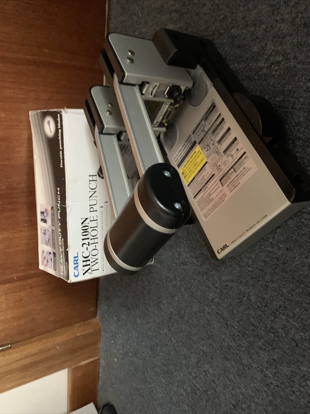 Carl XHC-2100 Two-Hole Punch - Heavy Duty Punch With 100 Sheet Capacity