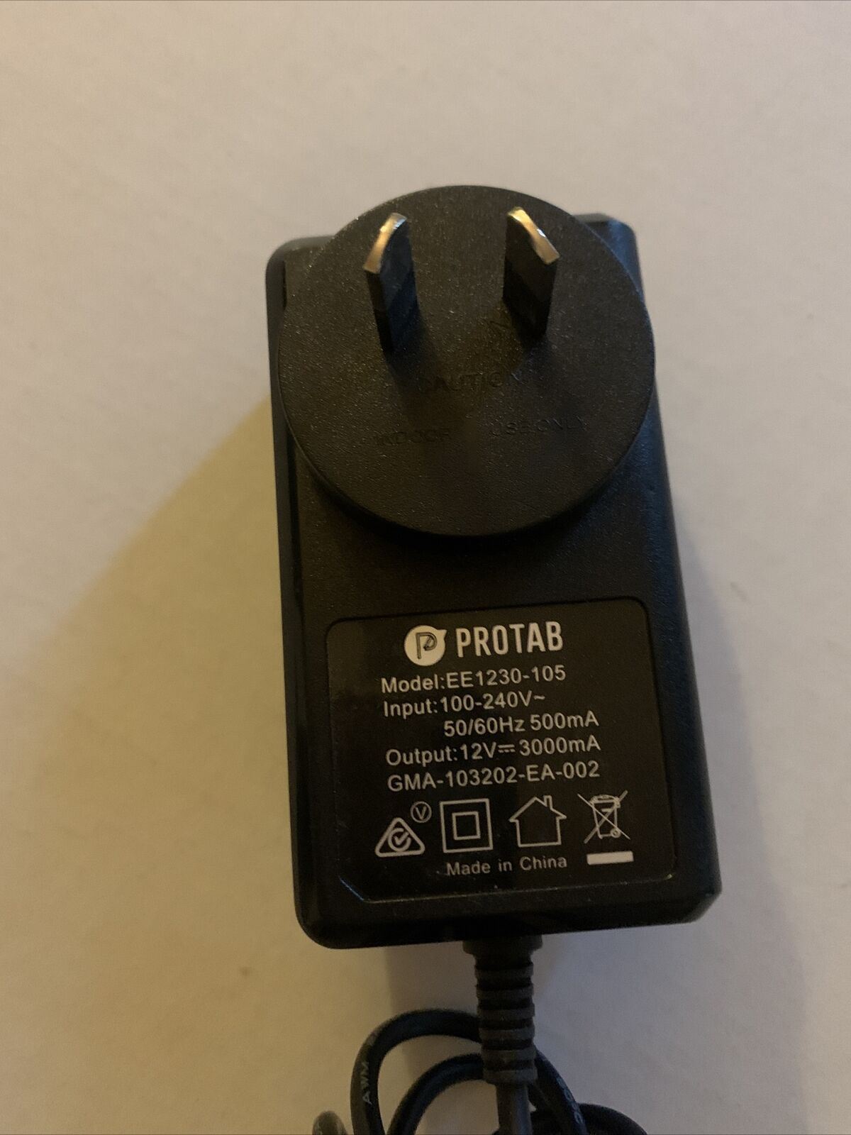 Protab EE1230-105 AC Adapter 12V 3000mA