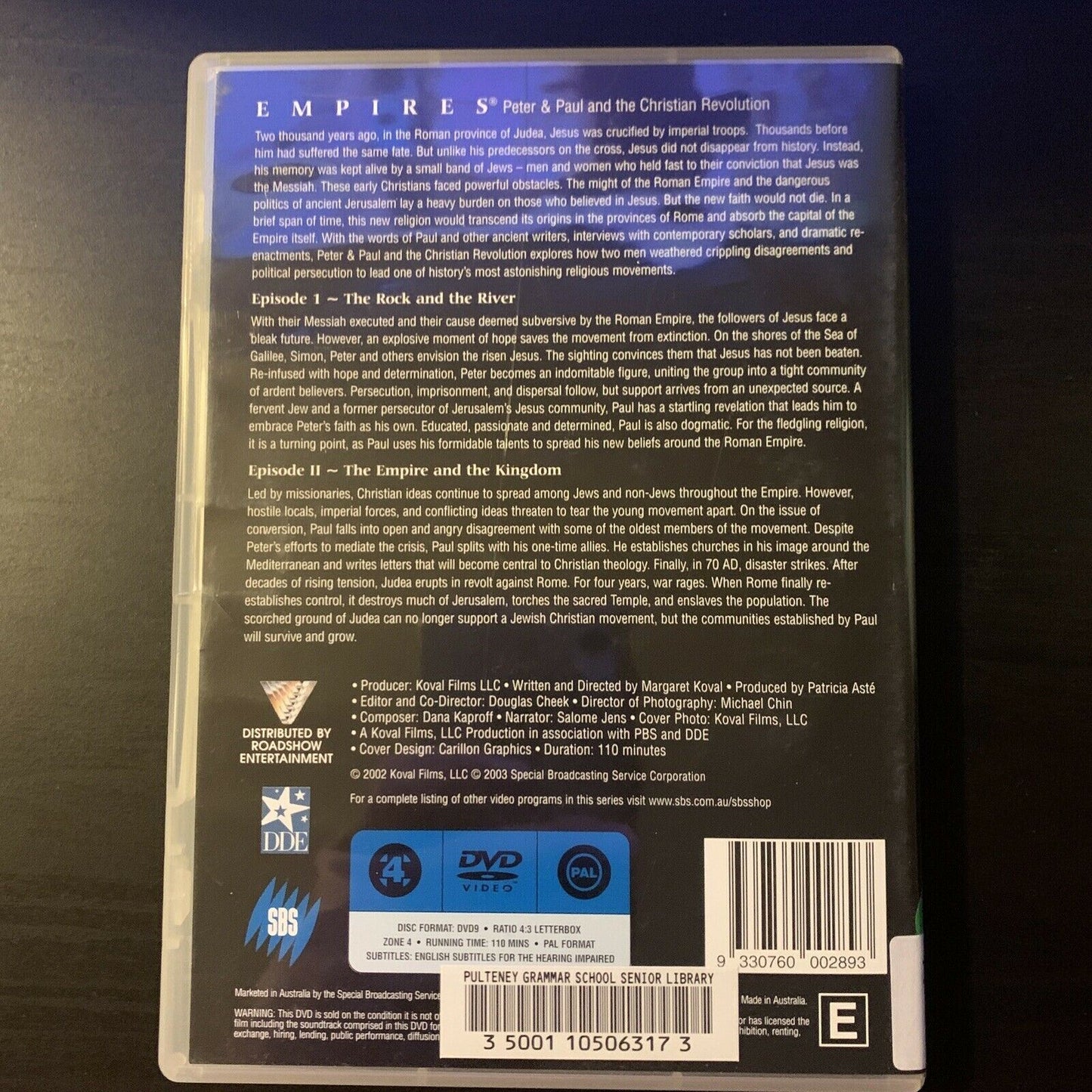 Empires - Peter & Paul And The Christian Revolution (DVD, 2002) Region 4