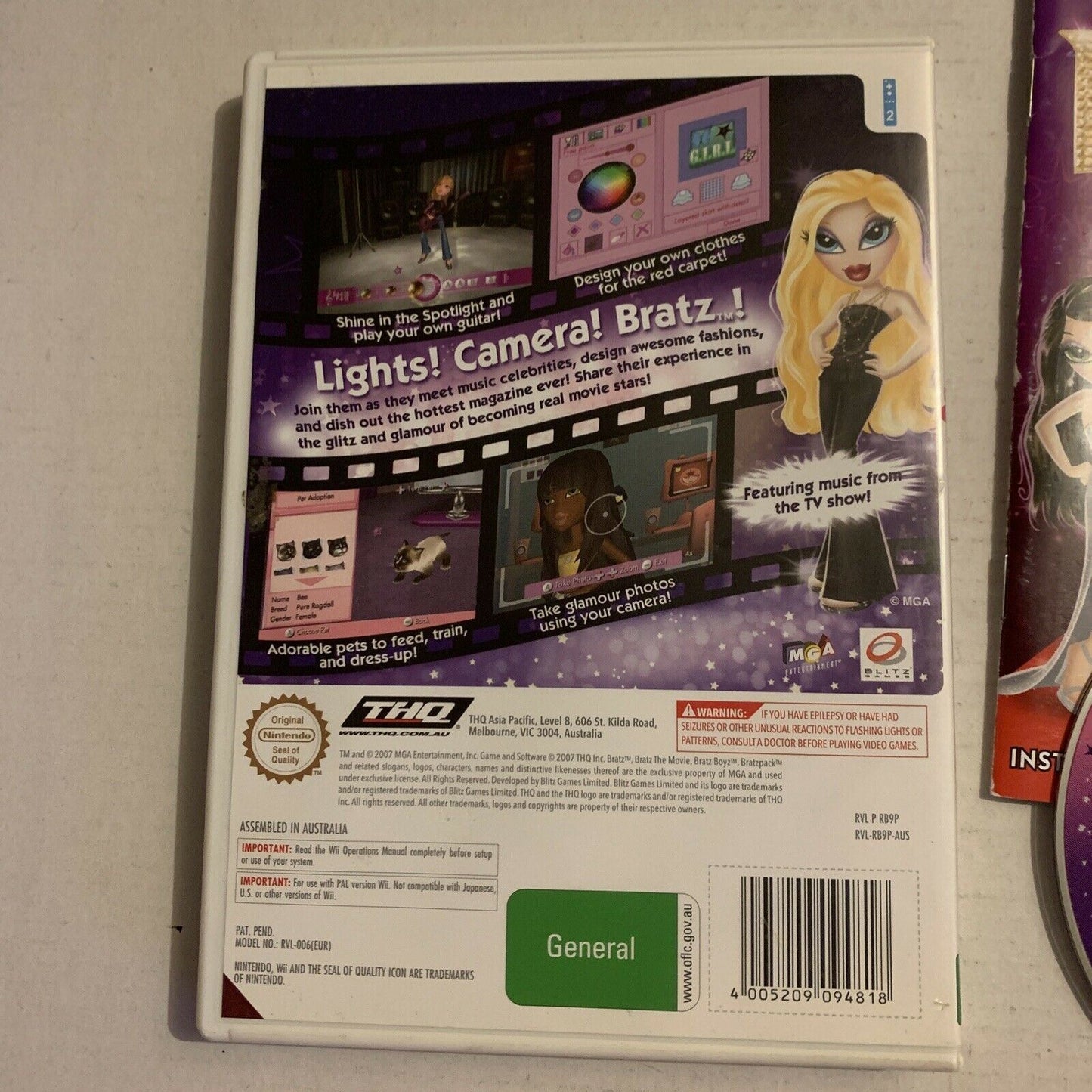 Bratz - The Movie - Nintendo Wii with Manual PAL