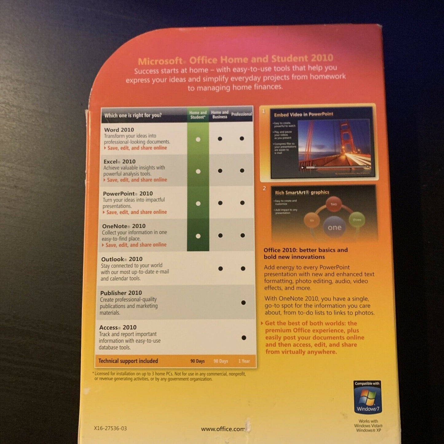 Microsoft Office Home And Student 2010 PC DVD