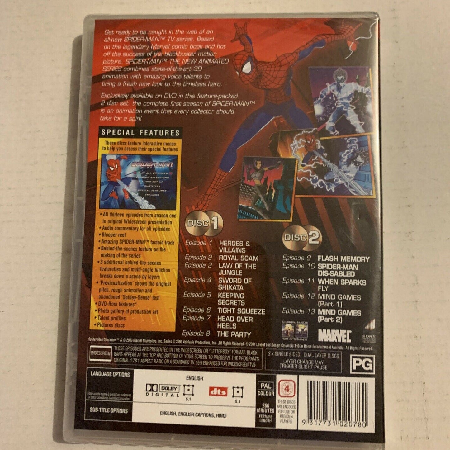 *New Sealed* Spiderman - The New Animated Series : Season 1 (DVD, 2004) Region 4