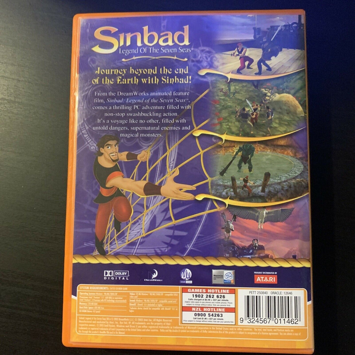 Sinbad - Legend Of The Seven Seas - PC CDROM Windows Game Atari