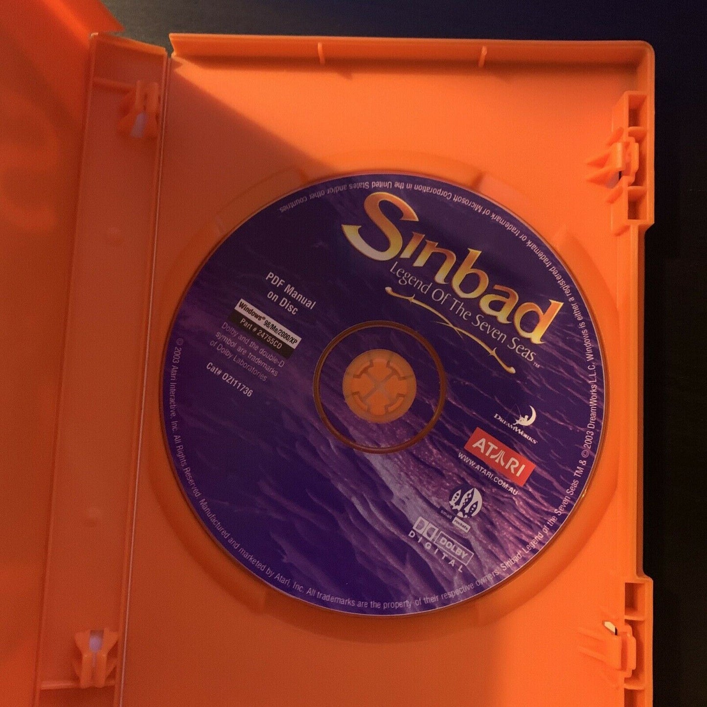 Sinbad - Legend Of The Seven Seas - PC CDROM Windows Game Atari
