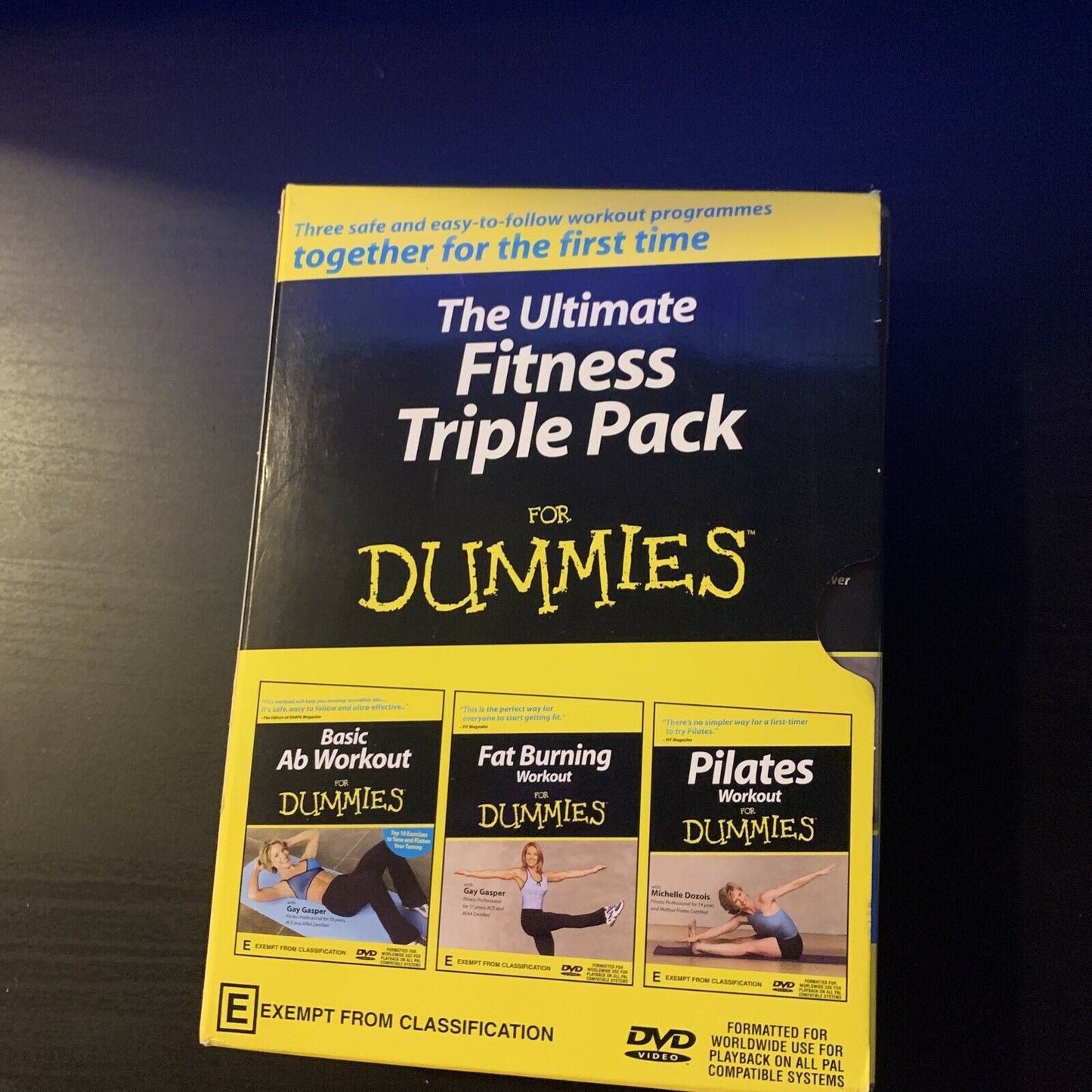 The Ultimate Fitness Triple Pack For Dummies (DVD, 3-Disc) Pilates, Ab, Fat Burn