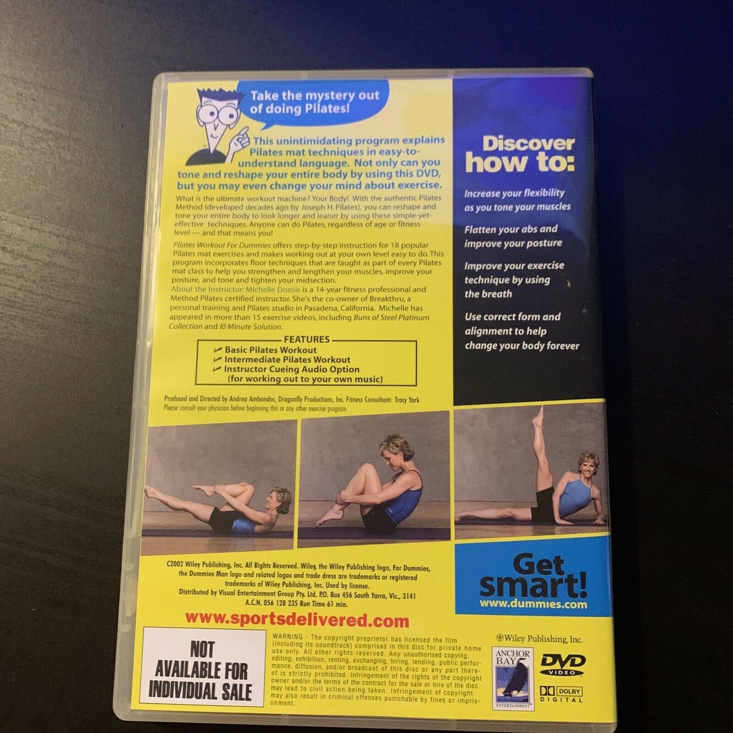 The Ultimate Fitness Triple Pack For Dummies (DVD, 3-Disc) Pilates, Ab, Fat Burn
