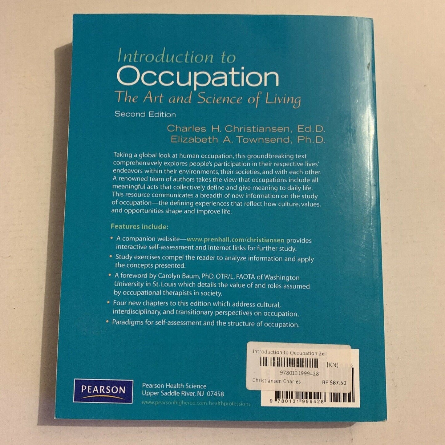 Introduction To Occupation - The Art And Science Of Living By C H Christiansen