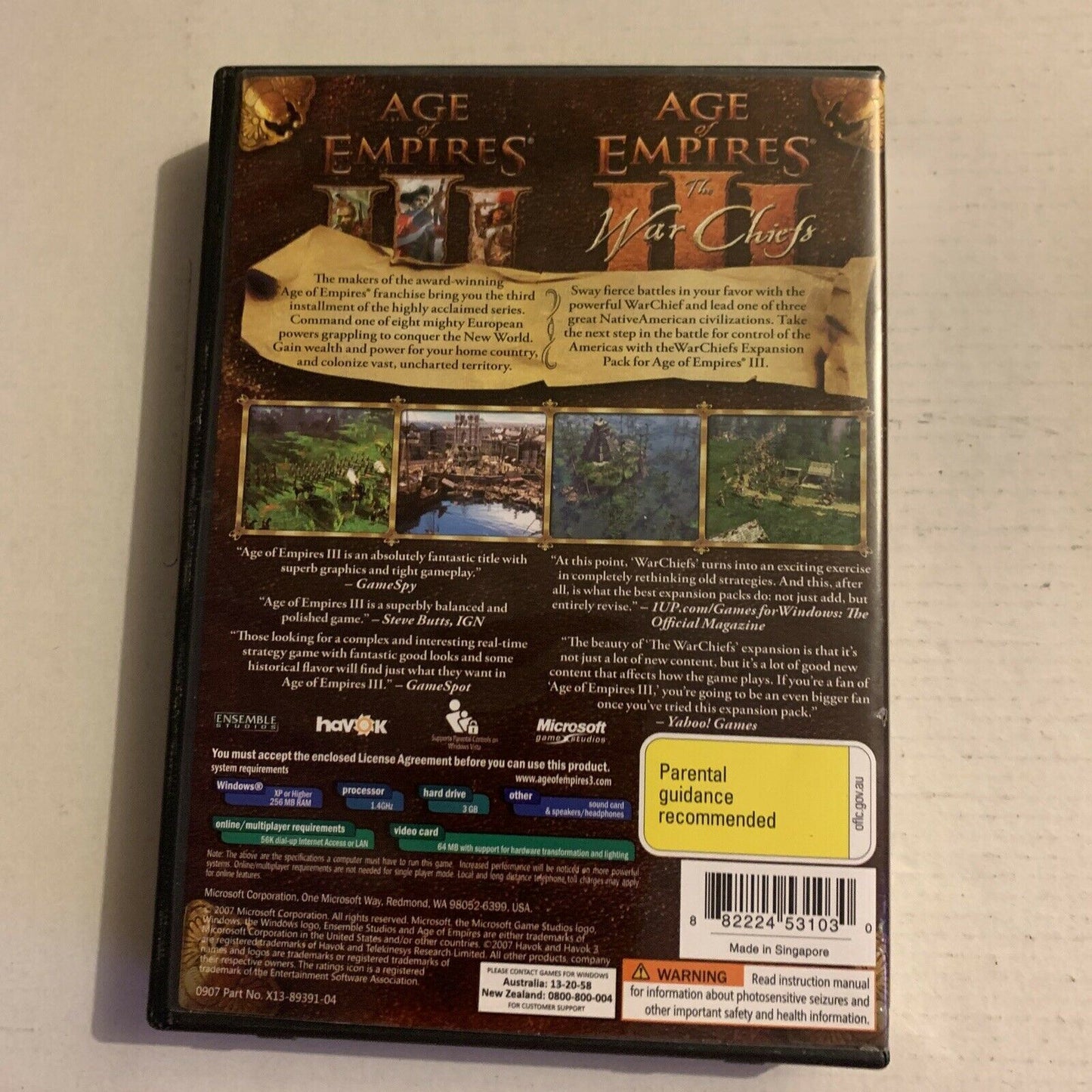 Age Of Empires 3 Gold Edition PC Game Windows PG 4 Discs Booklets Manuals Case