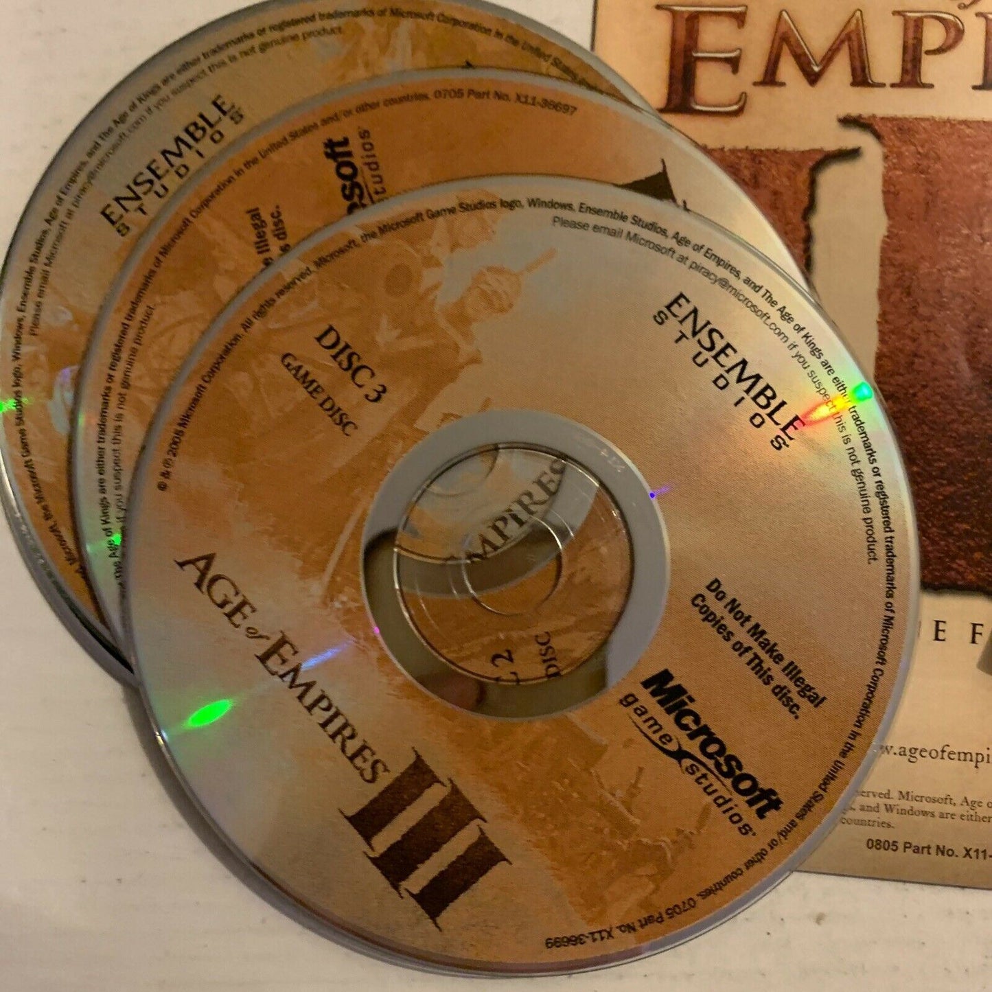 Age Of Empires 3 Gold Edition PC Game Windows PG 4 Discs Booklets Manuals Case