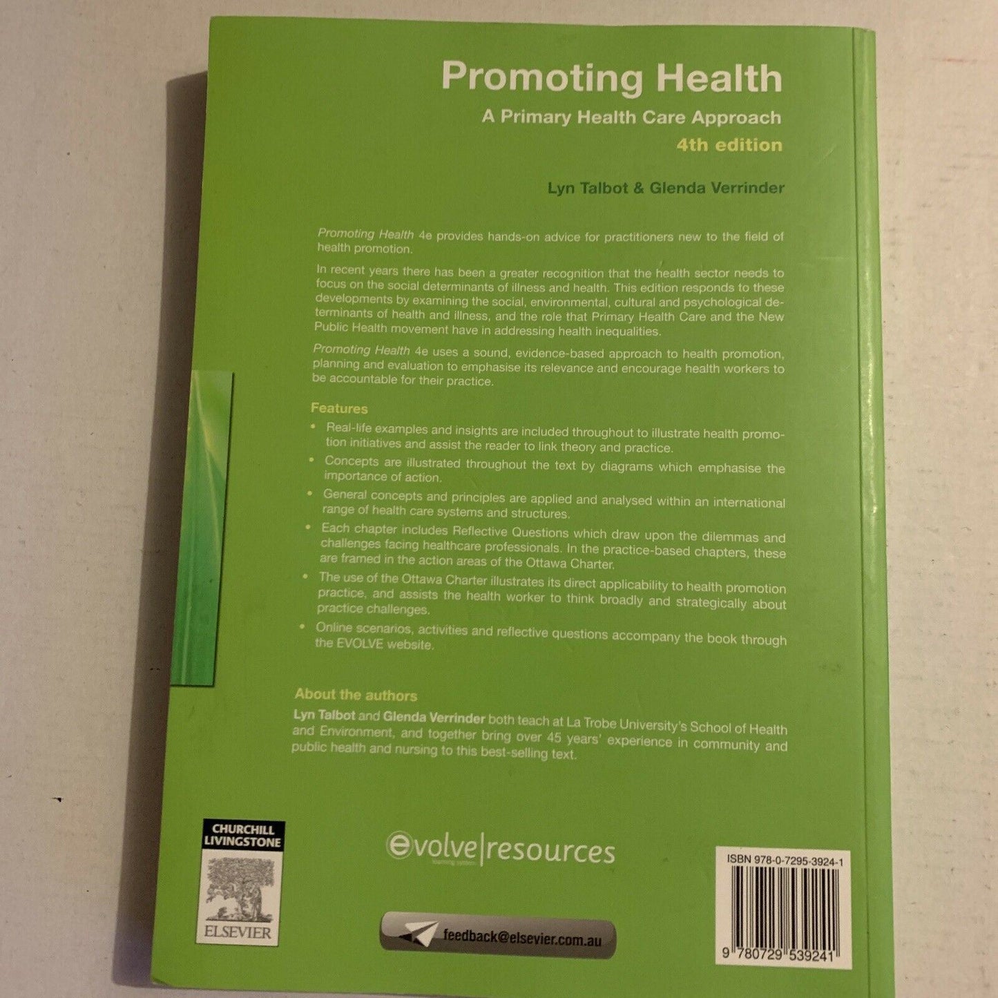 Promoting Health - A Primary Health Care Approach By Lyn Talbot 4th Ed