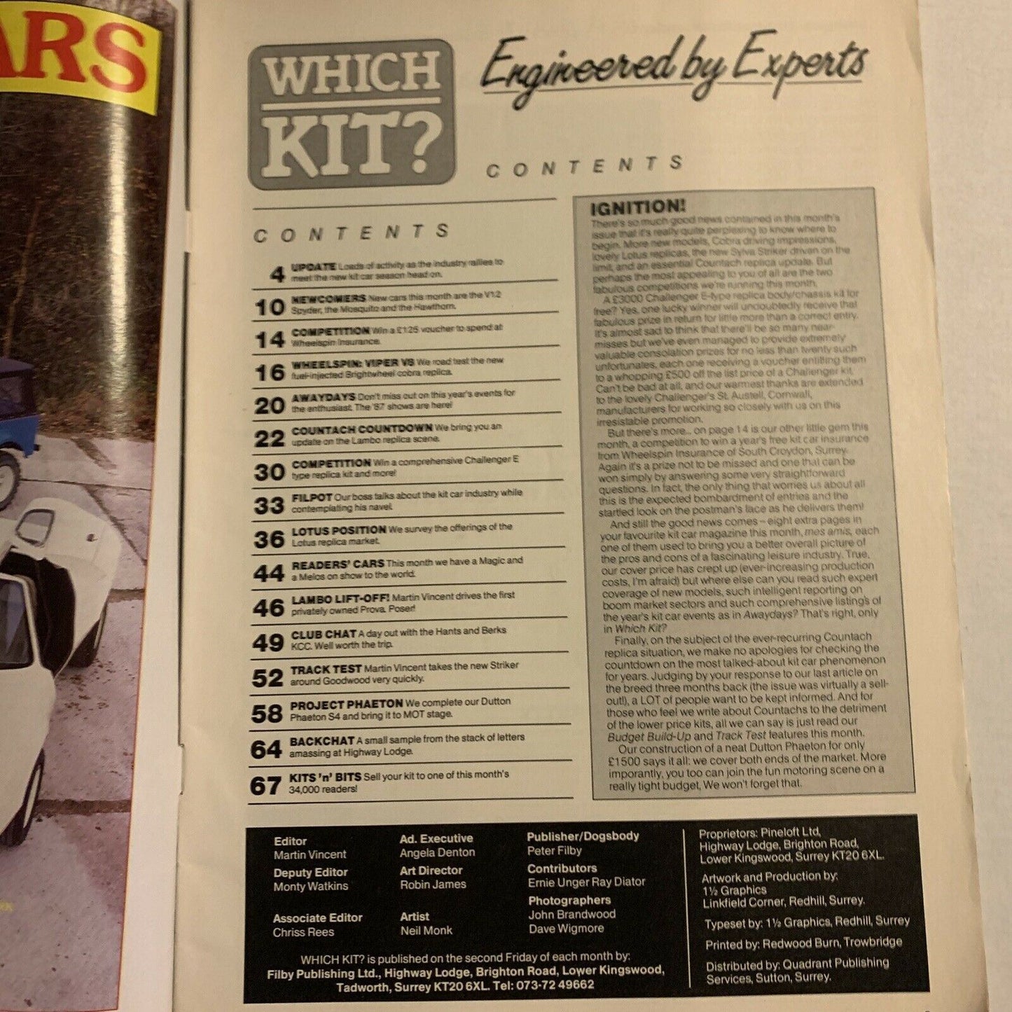 Which Kit? Magazine May 1987 Lambo Lift-Off!