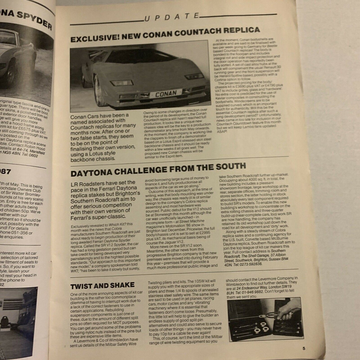 Which Kit? Magazine May 1987 Lambo Lift-Off!