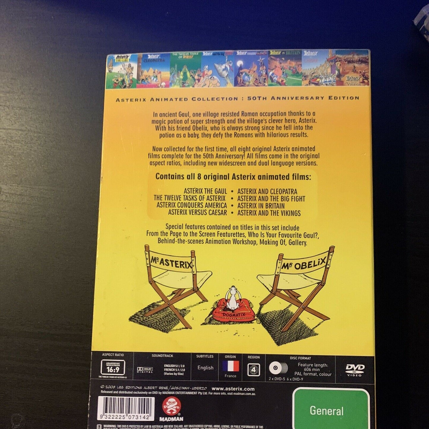 Asterix Gold Edition - 50th Anniversary Edition (DVD, 2009, 8-Disc) Region 4