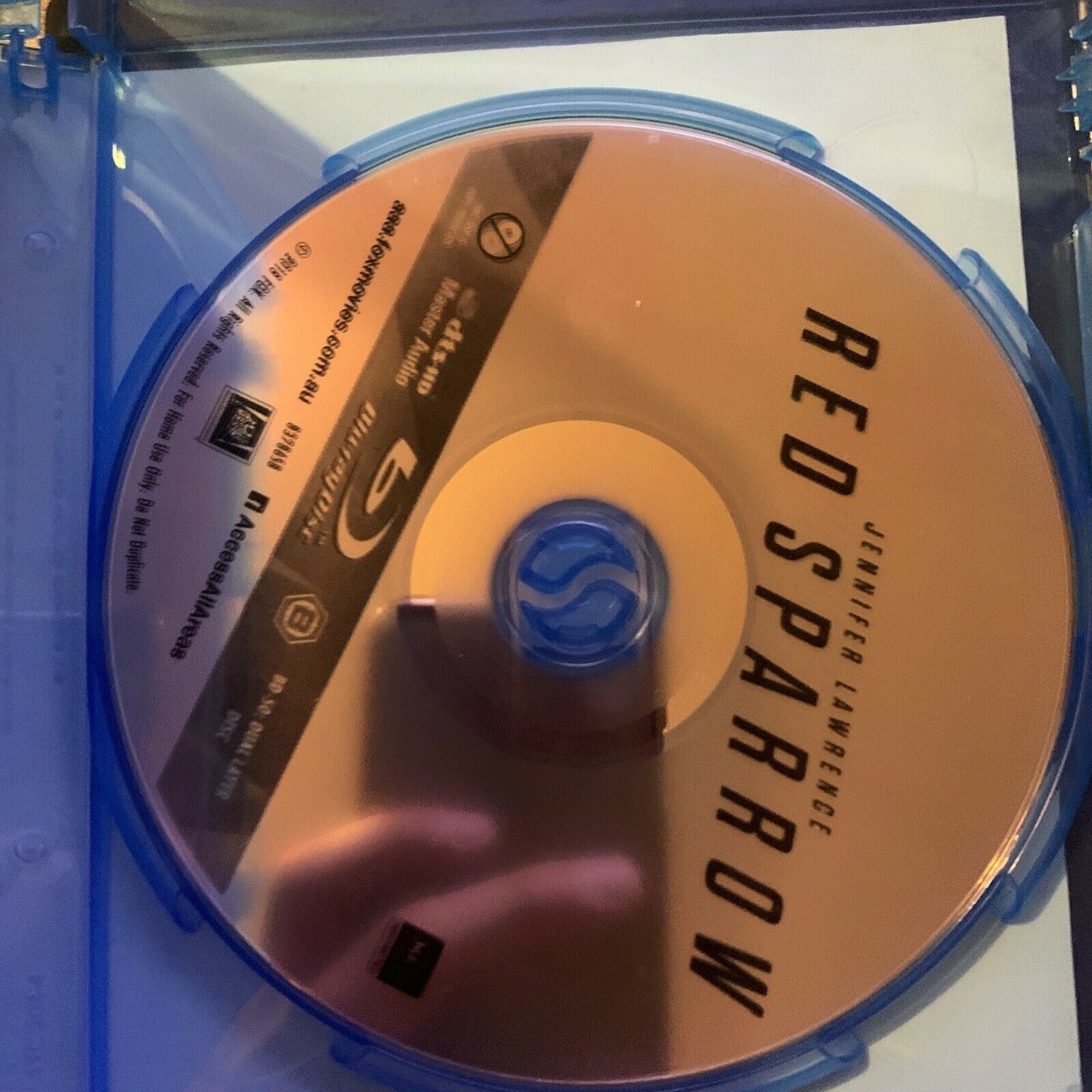 Red Sparrow (Blu-ray, 2018) Jennifer Lawrence, Matthias Schoenaerts. Region B