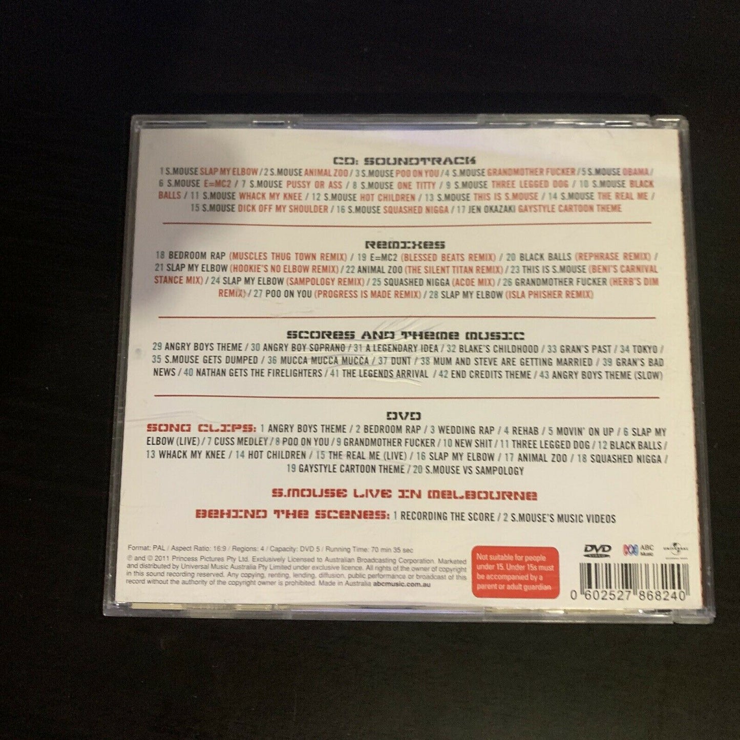 Angry Boys (Official Soundtrack Album: Collectors Edition) S. Mouse (CD, 2011)