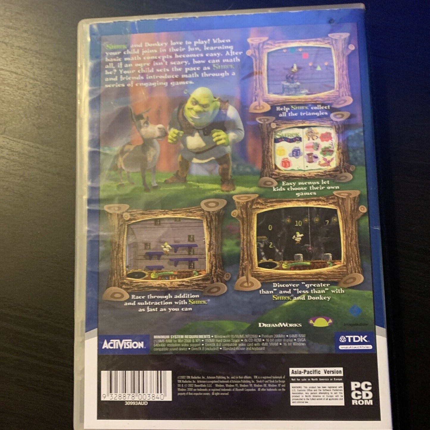 Shrek - Swamp Fun With Early Math (PC CDROM, 2002)