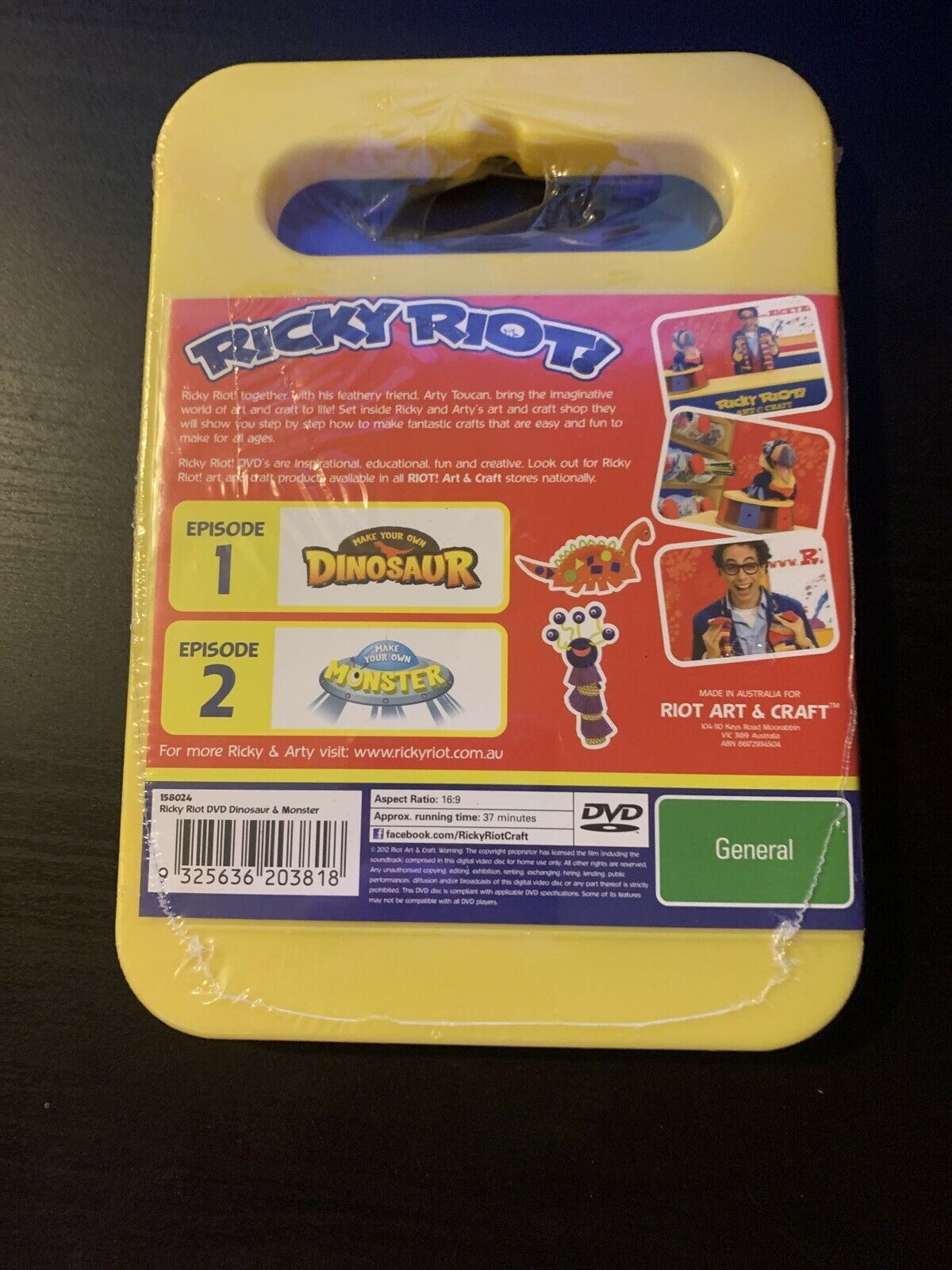 *New Sealed* Ricky Riot! Double Craft Episode Make Your Own Dinosaur (DVD, 2012)