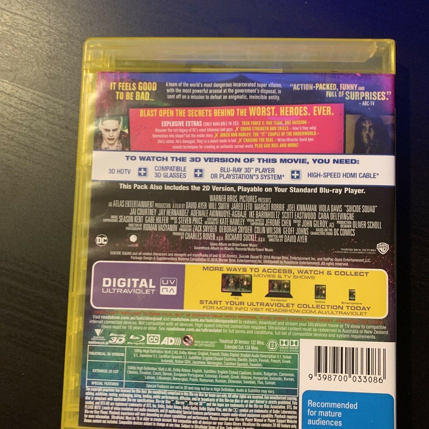 Suicide Squad 3D (Bluray 3D, 2016) Region B